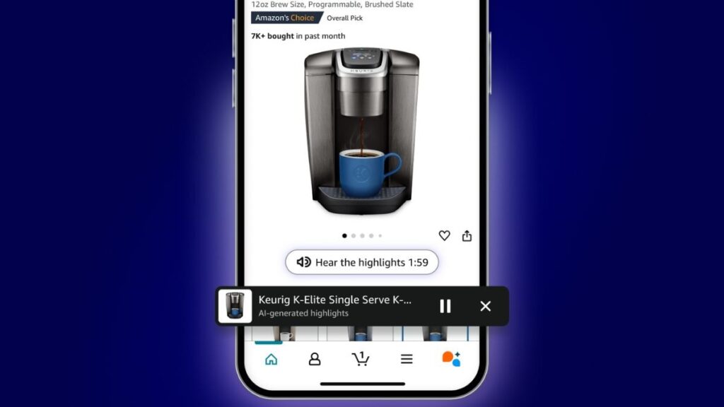 Amazon begins testing the feature of AI -powered audio product summary on his platform Amazon begins testing the feature of AI -powered audio product summary on his platform