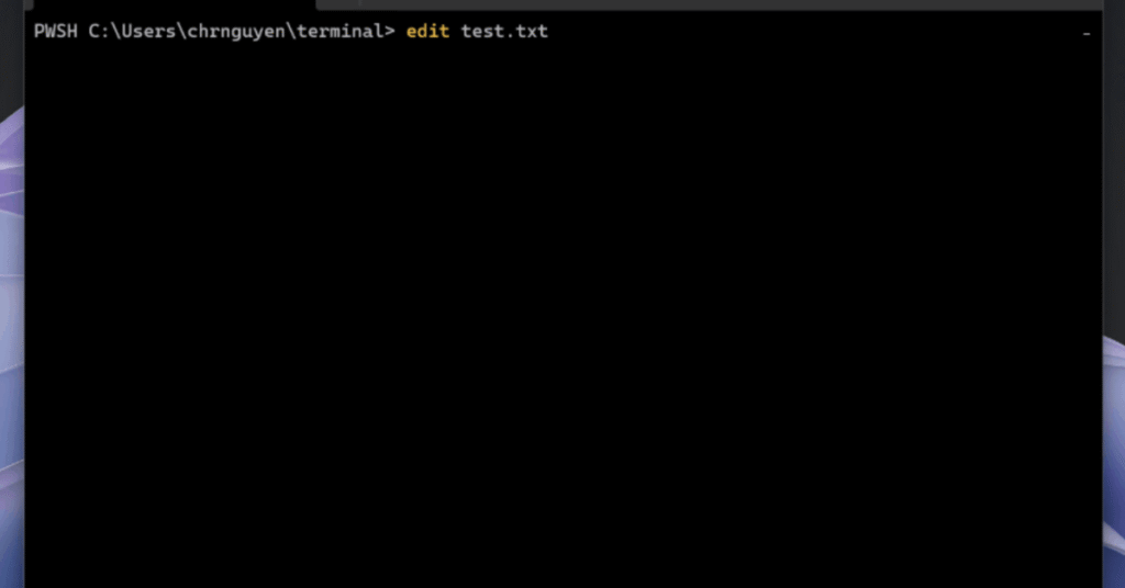 Editing on Microsoft’s Windows is a new command line text editor