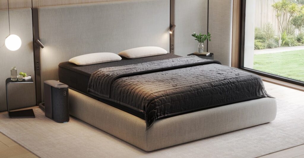 Eight sleep has added a valuable blanket and speaker to her pod 5 sleeping system