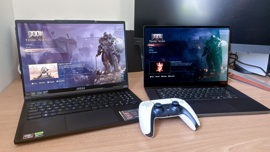 I played Dom: RTX 5080 vs. RTX 5070 Tie Gaming Laptop Dark Edges – and the results surprised me