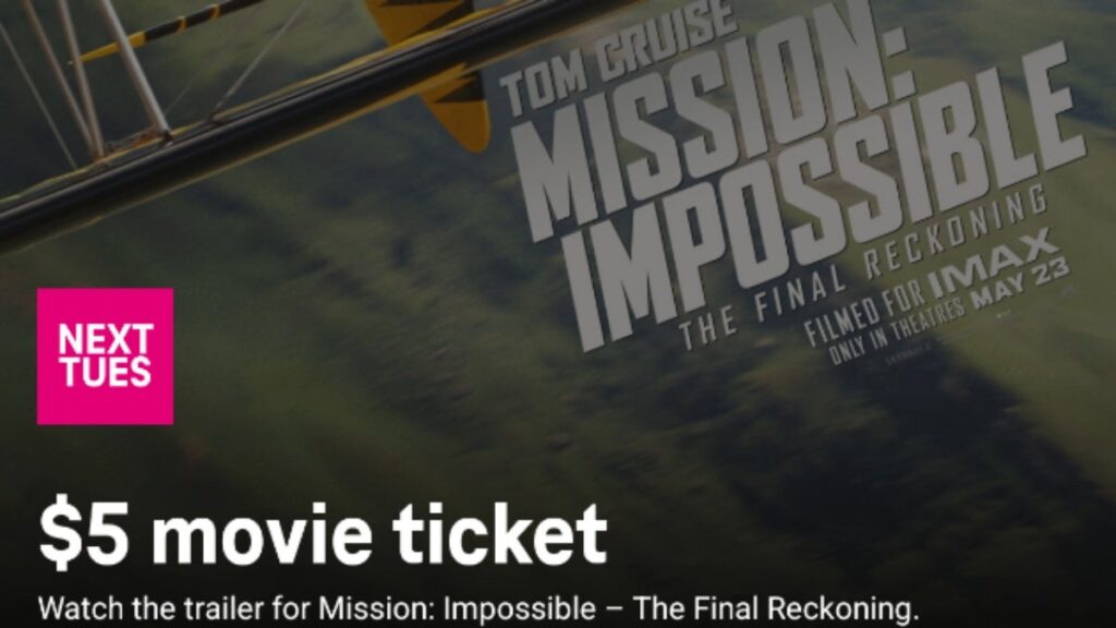 Next Tuesday will include an impossible amazing movie contract in T -Mobile Perks