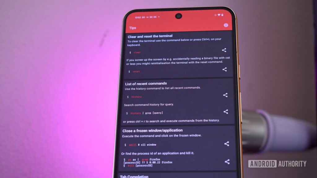 This is the best fellow app for the Linux terminal on Android