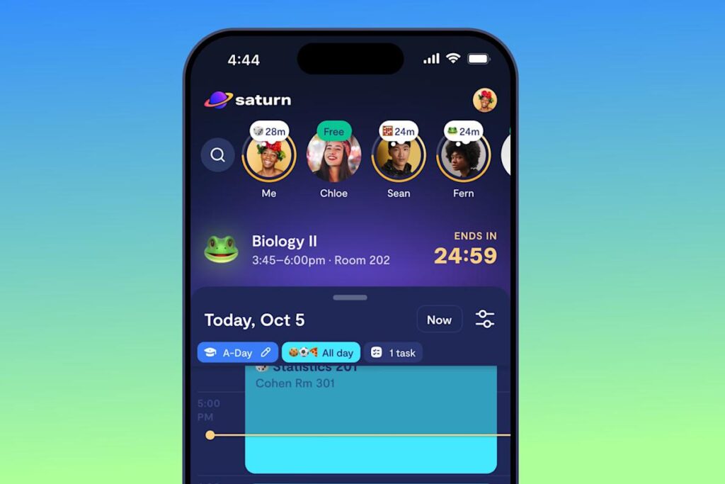 A calendar app used in thousands of high schools, receiving Snap Saturn