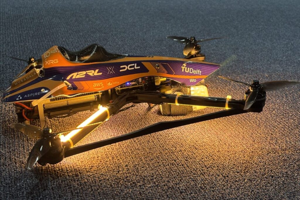 AI -powered sovereign drone defeates a human pilot in the Abu Dhabi Sovereign Racing League