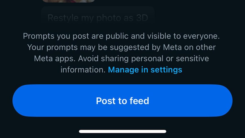 MetaThis warns users to avoid ‘distributing personal or sensitive information into their AI app