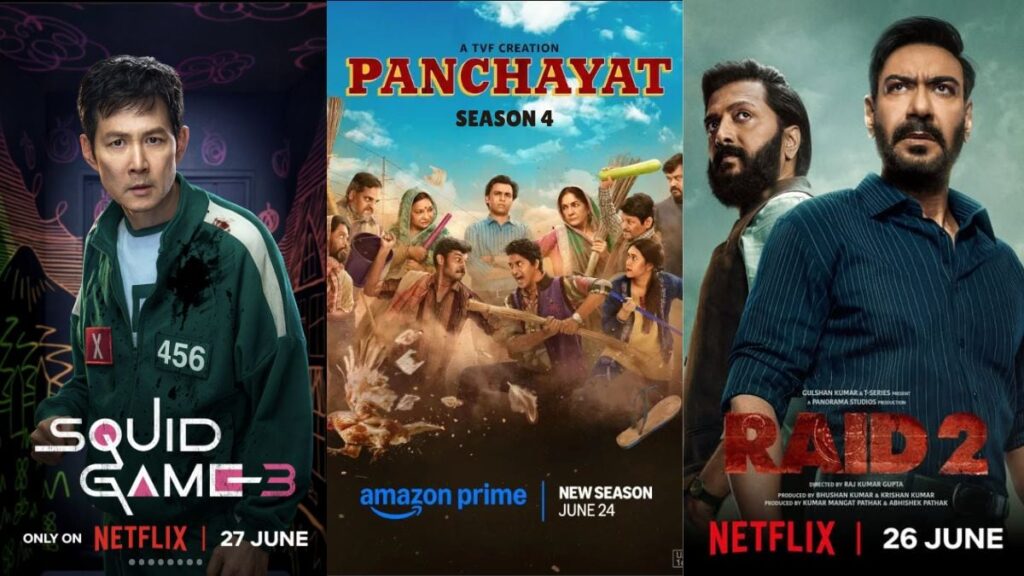 Out Release of the Week (June 23, June 29): Squad Game Season 3, Raid 2, Panchayat 4, and more