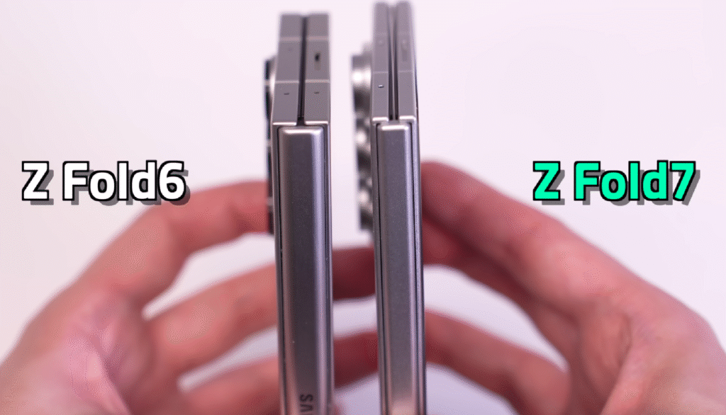 Samsung Galaxy Z Fold 7 New Leak Photo vs. Fold 6 looks amazingly thin