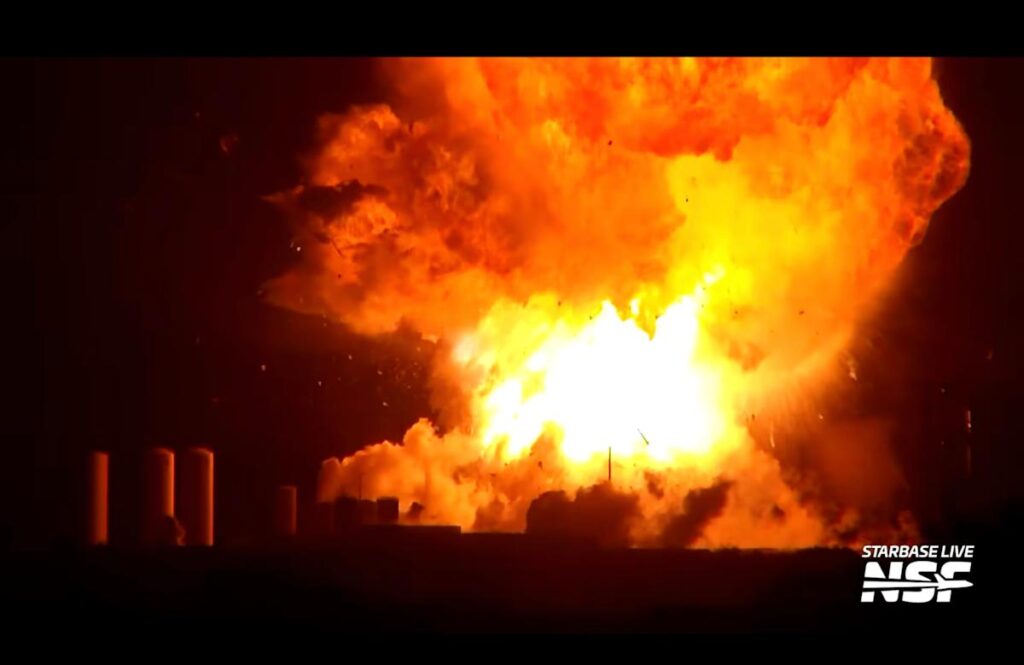 Space x’s Starshpts burst to ground during routine tests
