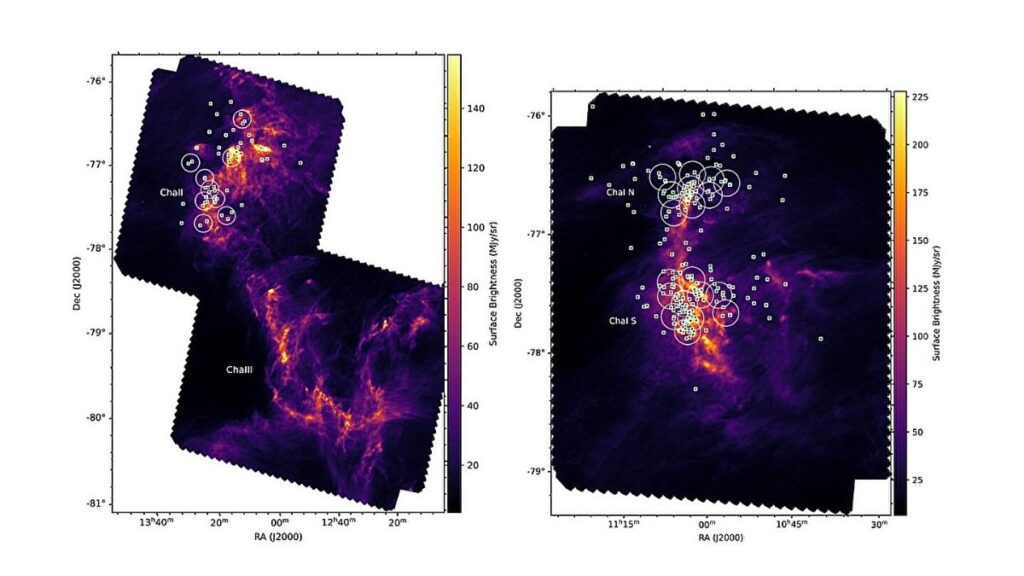 Five young stars appear in Radio observations in Chamilian Cloud, including binary system