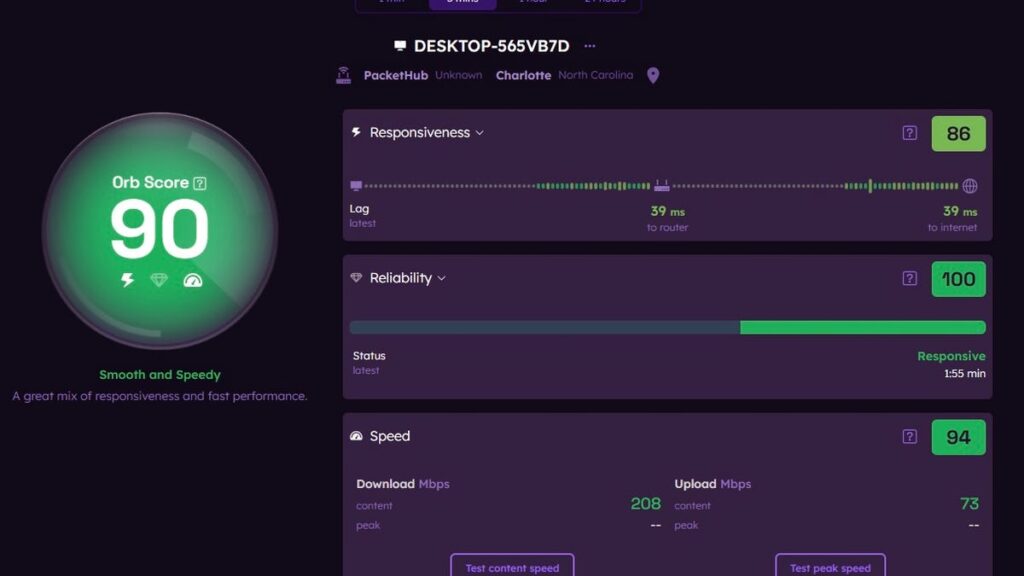 I tried a new internet speed test. May have been the best I have been used by now