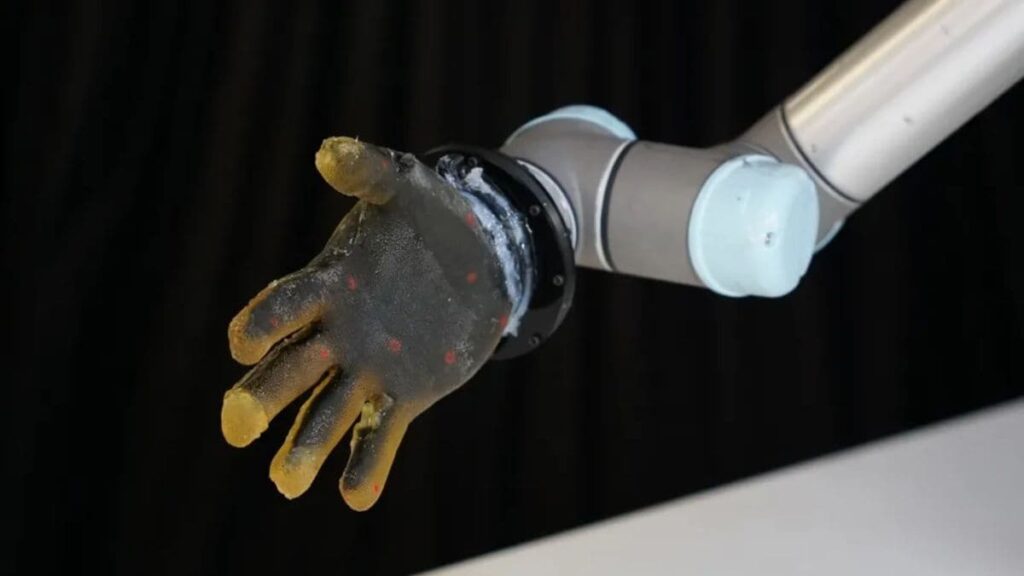 New gel -based robotic skin feels damage like touch, temperature and human meat