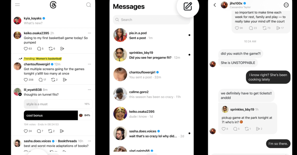 Threads now have DMS | Stuffy