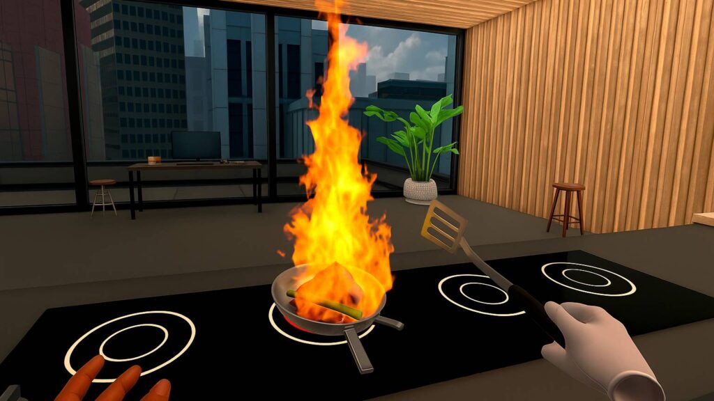 I burned the kitchen to the IRL, but this Meta Quest VR app taught me to cook