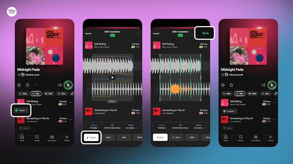 Spotif now lets you make transitions without interruption between songs in your custom playlists