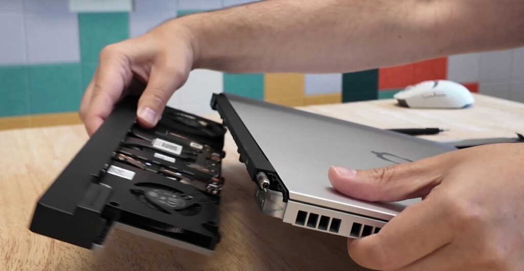 The framework did it in fact: I just upgraded the entire GPU of a laptop in just three minutes