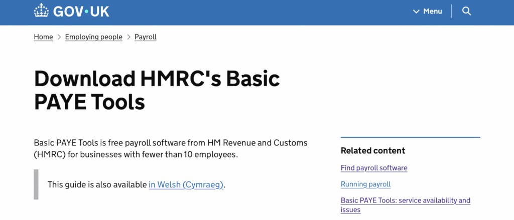 H1: HMRC Basic Paye Tolls Review