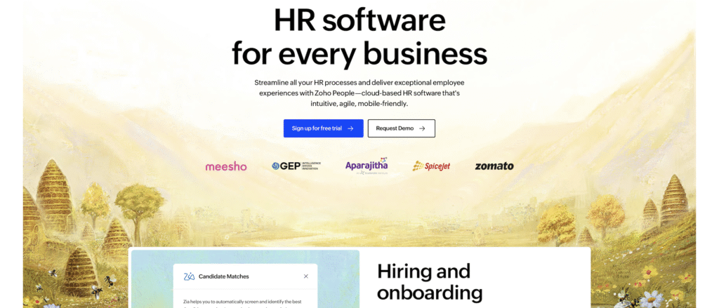 Overview of Zoho people | Ticker