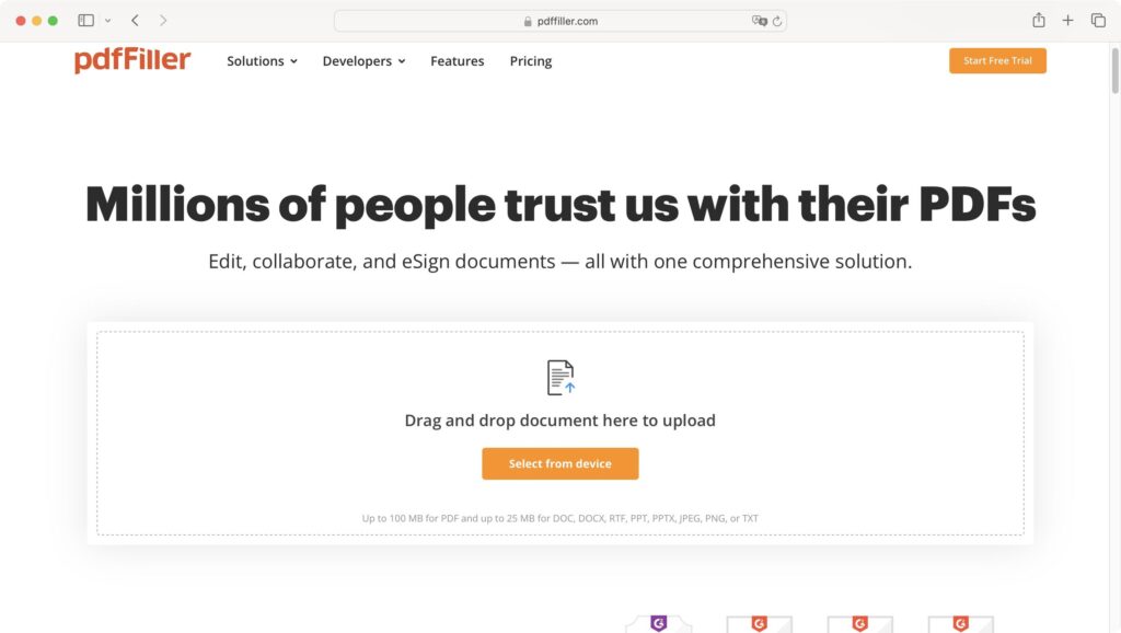 pdffiller review | Techrader